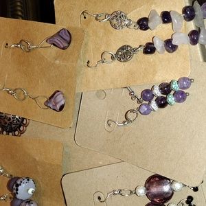 Purple earrings
